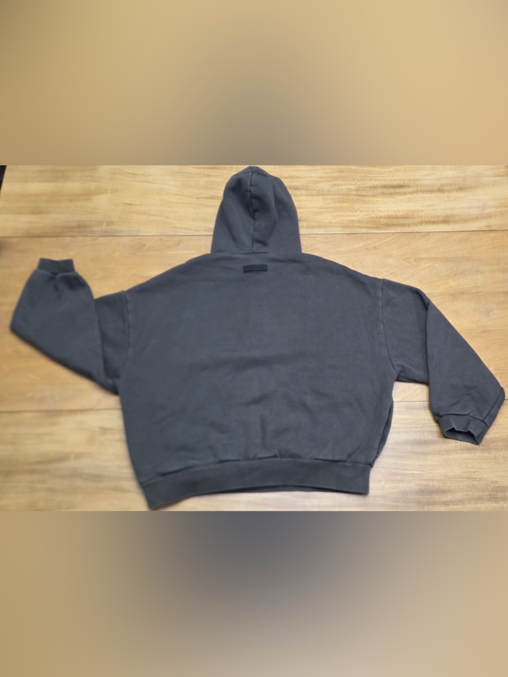 Men's Fear of God Essentials Hoodie Grey Black Size Small - Picture 2 of 3